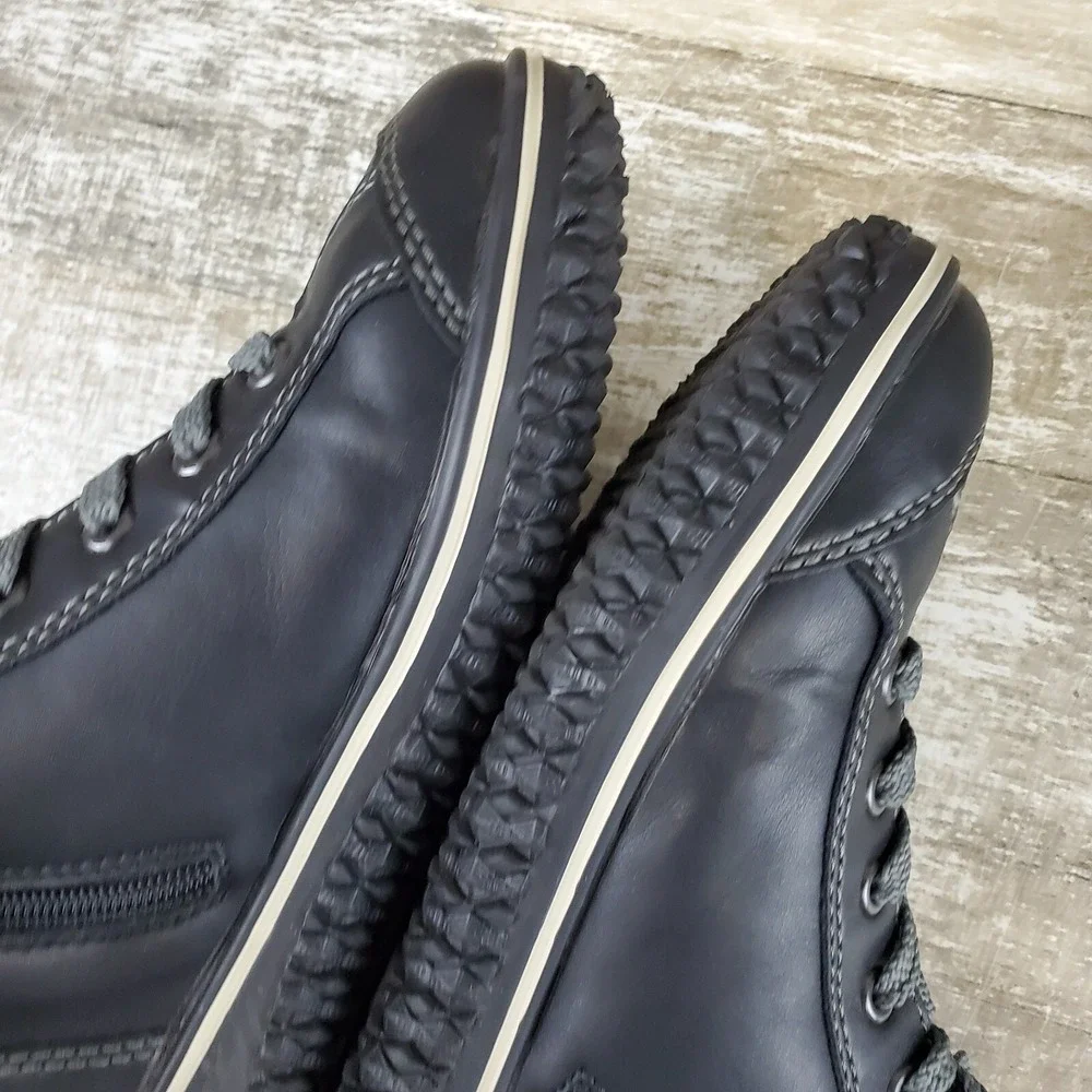 Rieker Z4215 Womens Winter Boots Sz 7 - 7.5 Black Warm Lined‎ Ankle Boot